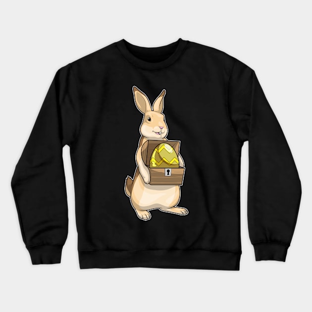 Bunny Easter Easter egg Treasure chest Crewneck Sweatshirt by Markus Schnabel